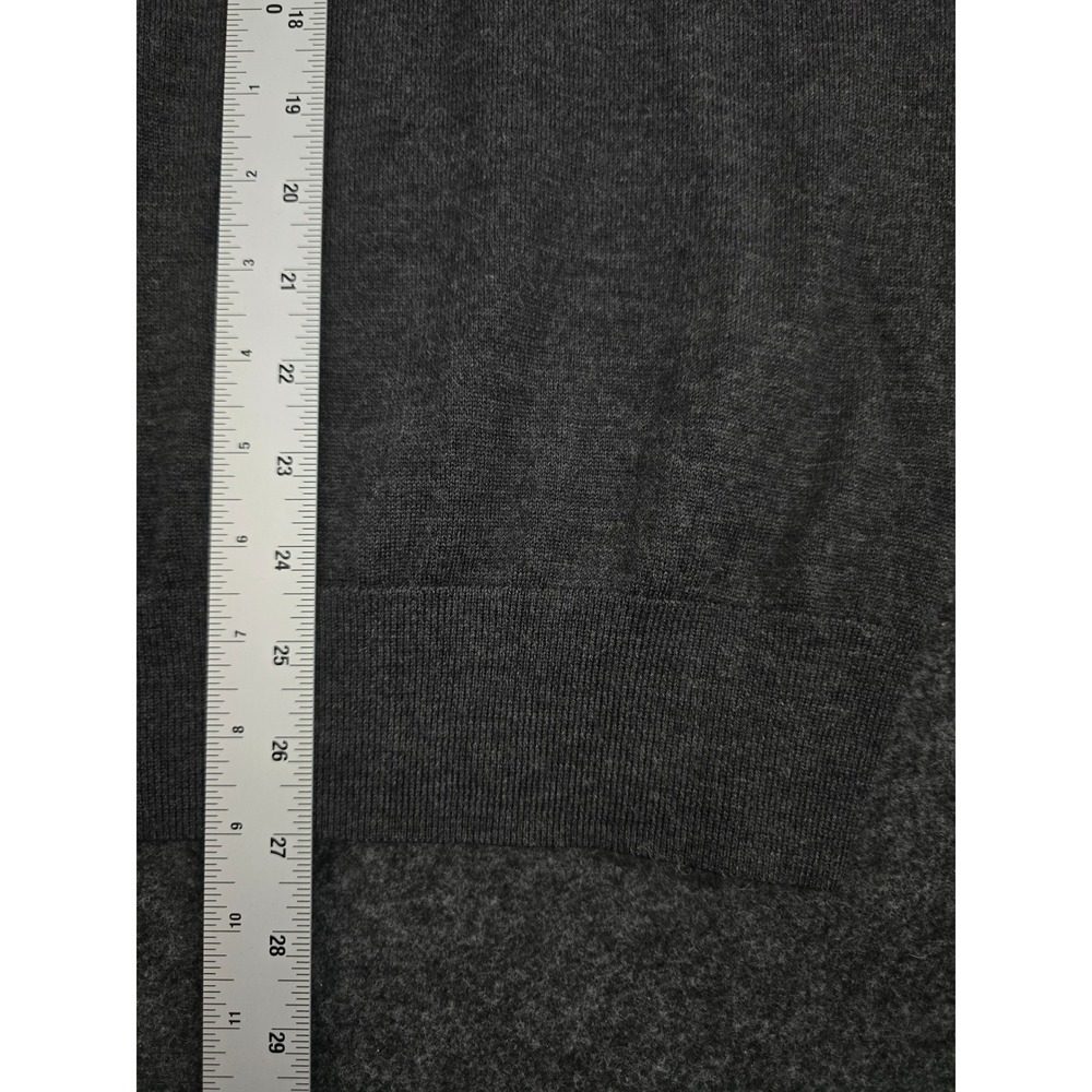 Saks Fifth Avenue Wool Charcoal Gray V Neck Men's Lightweight Sweater Size XXL - Picture 7 of 8